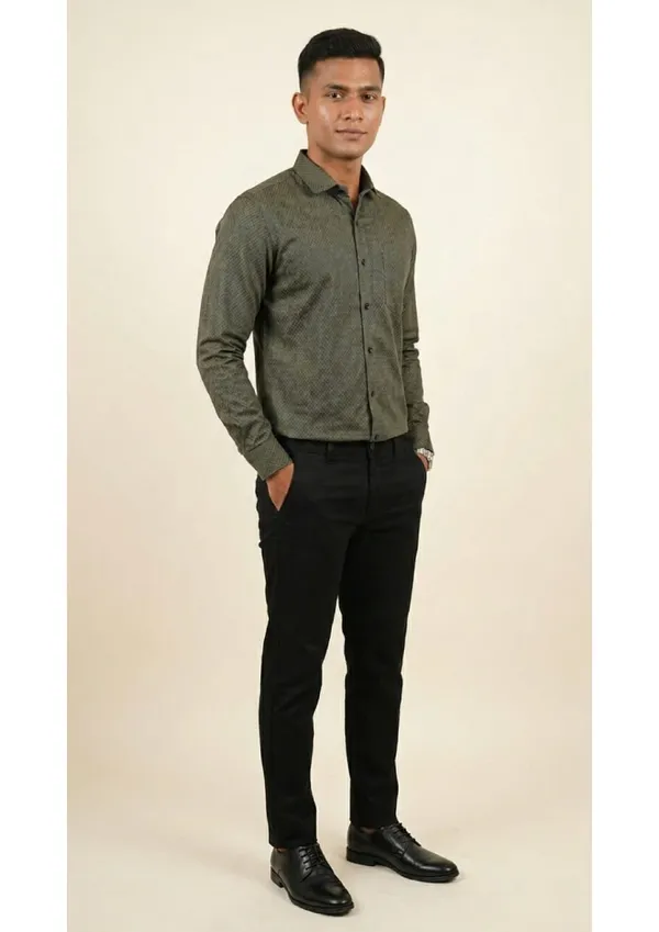 Title_Trends_Men's_Solid-Print_Texture_Combo_Slim_Fit_Shirt