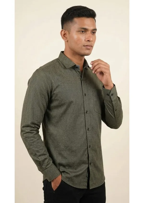 Title_Trends_Men's_Solid-Print_Texture_Combo_Slim_Fit_Shirt