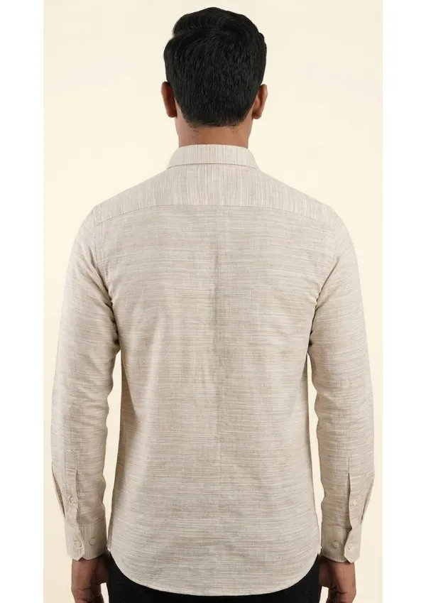 Title_Trends_Men's_Desert_Sand_Striped_Textured_Slim_Fit_Shirt