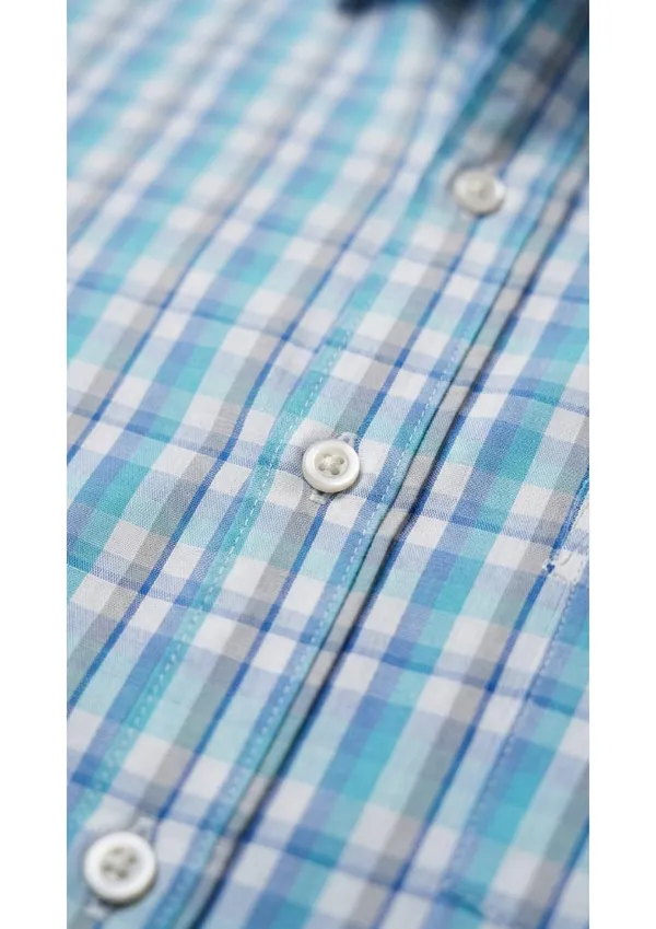 Title_Trends_Men's_Blue_Checked_Slim_Fit_Shirt