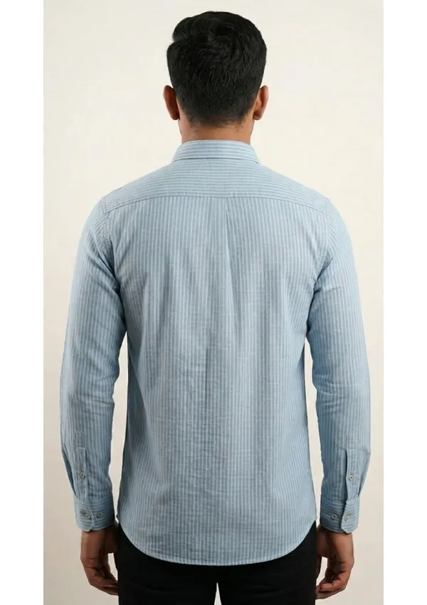 Title_Trends_Men's_Blue_Slim_Striped_Slim_Fit_Shirt