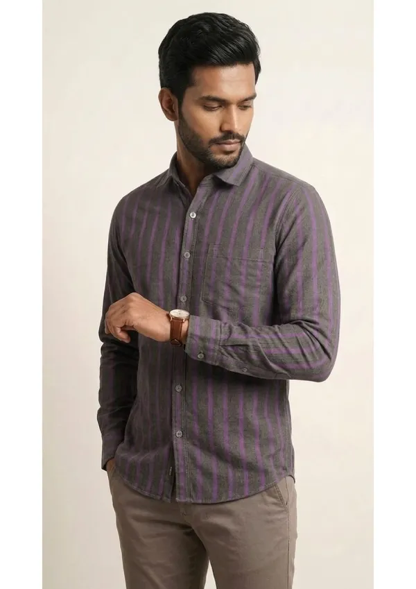 Title_Trends_Men's_Striped_Combo_Slim_Fit_Shirt