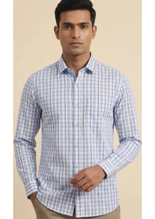 Title_Trends_Men's_Purple_Checked_Slim_Fit_Shirt