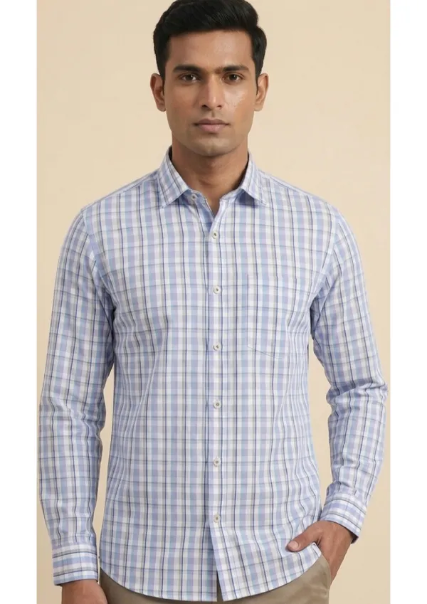 Title_Trends_Men's_Purple_Checked_Slim_Fit_Shirt