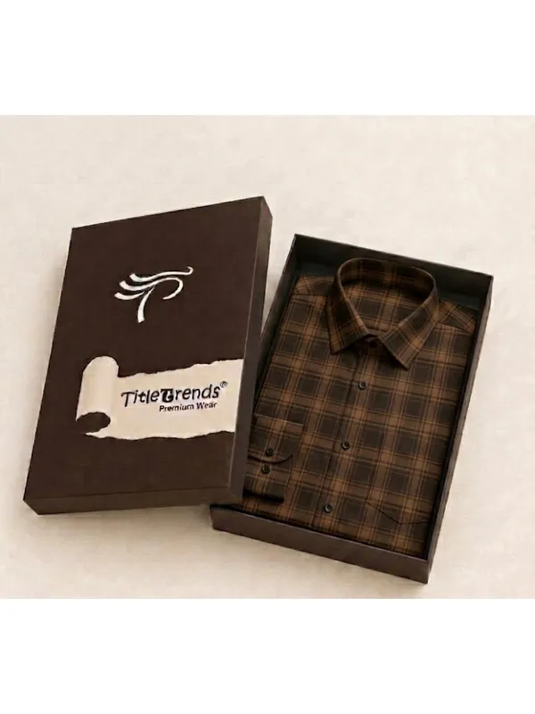 Title_Trends_Men's_Checked_Brown_Full_Sleeves_Slim_Fit_Shirt
