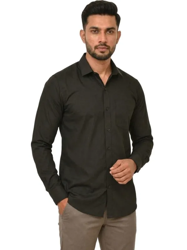 Title_Trends_Men's_Solid_Black_Slim_Fit_Full_Sleeves_Shirt