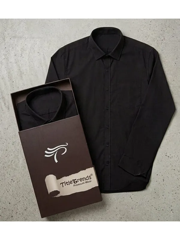 Title_Trends_Men's_Solid_Black_Slim_Fit_Full_Sleeves_Shirt