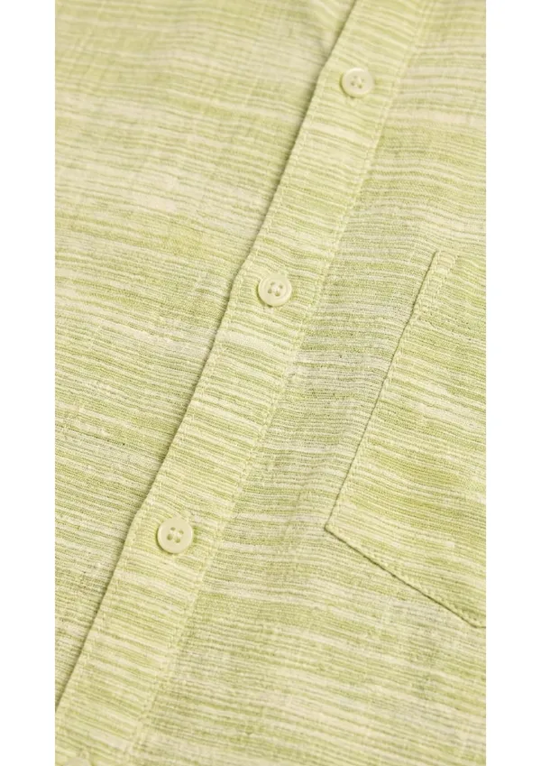 Title_Trends_Men's_Lime_Green_Striped_Textured_Slim_Fit_Shirt