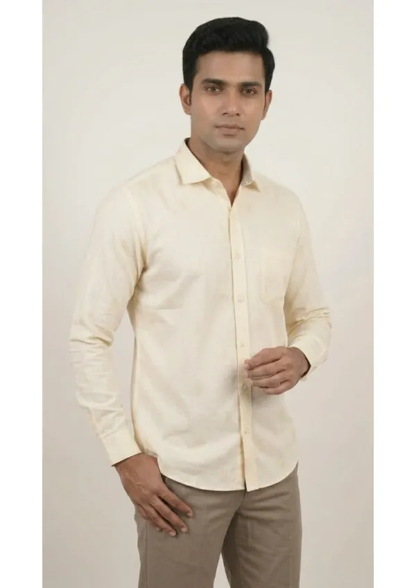 Title_Trends_Men's_Beige_(1)_Texture-_Print_Slim_Fit_Shirt
