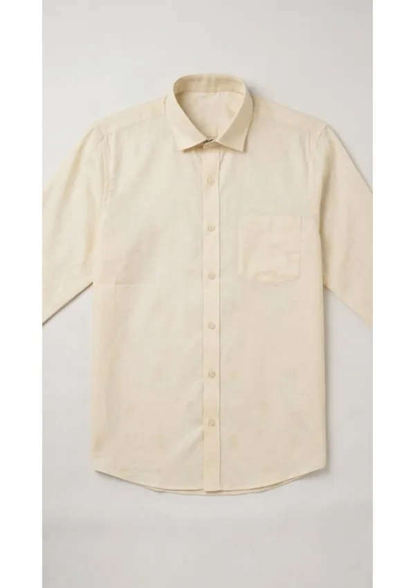Title_Trends_Men's_Beige_(1)_Texture-_Print_Slim_Fit_Shirt