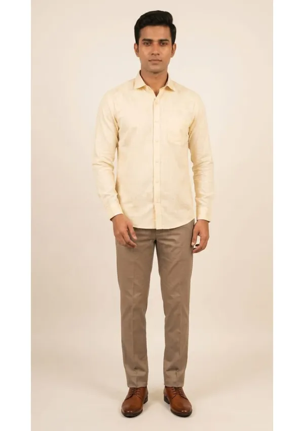 Title_Trends_Men's_Beige_(1)_Texture-_Print_Slim_Fit_Shirt