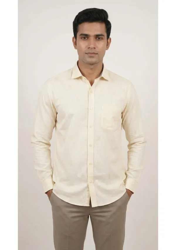 Title_Trends_Men's_Beige_(1)_Texture-_Print_Slim_Fit_Shirt