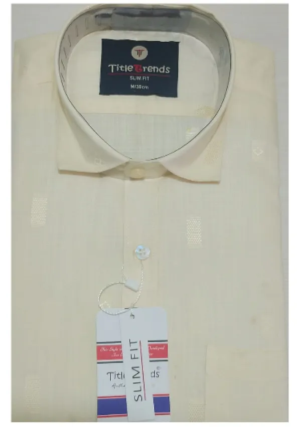 Title_Trends_Men's_Beige_(1)_Texture-_Print_Slim_Fit_Shirt