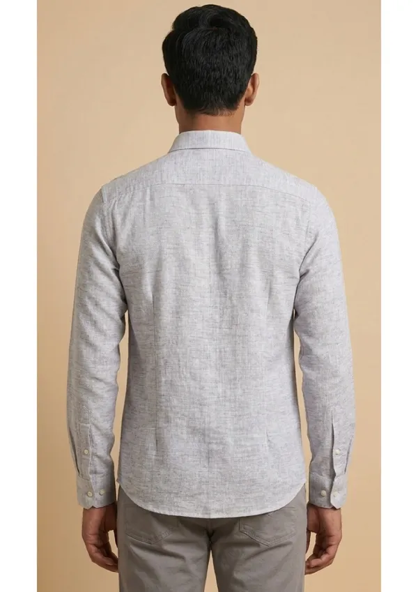 Title_Trends_Men's_Khadi_Look_Grey_Slim_Fit_Shirt