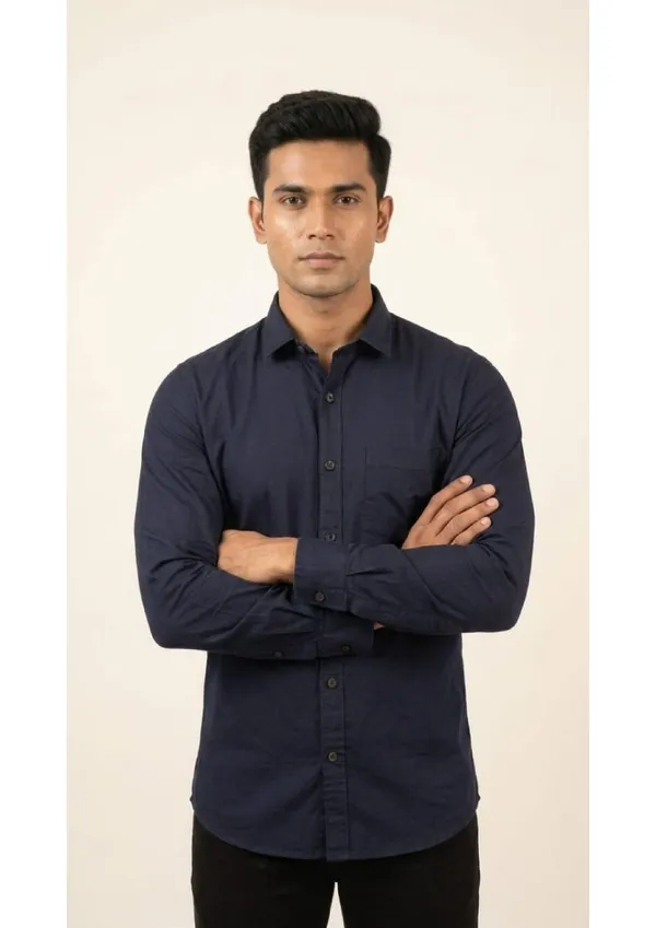 Title_Trends_Men's_Denim_Navy_Slim_Fit_Shirt