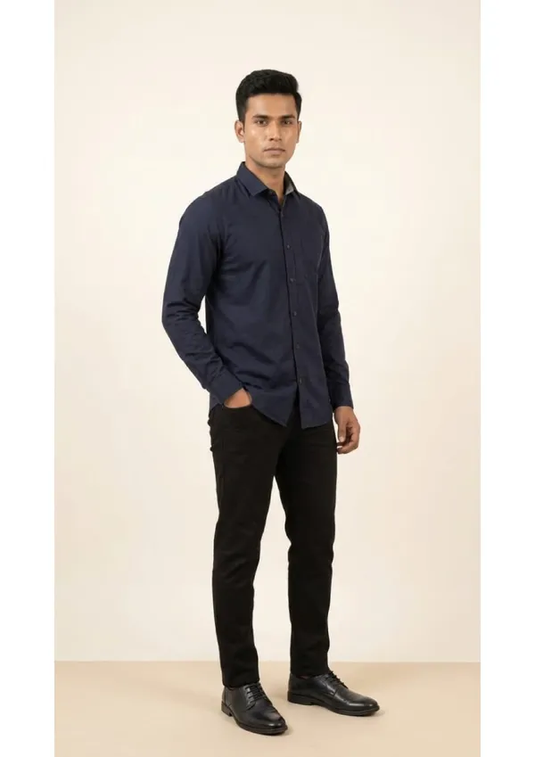 Title_Trends_Men's_Denim_Navy_Slim_Fit_Shirt