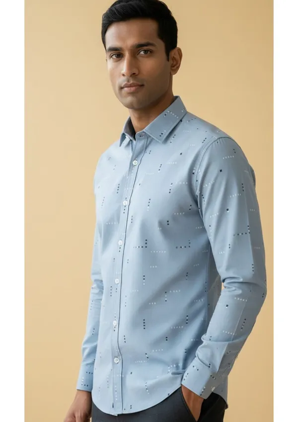 Blue_Polyester_Block_Print_Slim_Fit_Shirt_For_Men