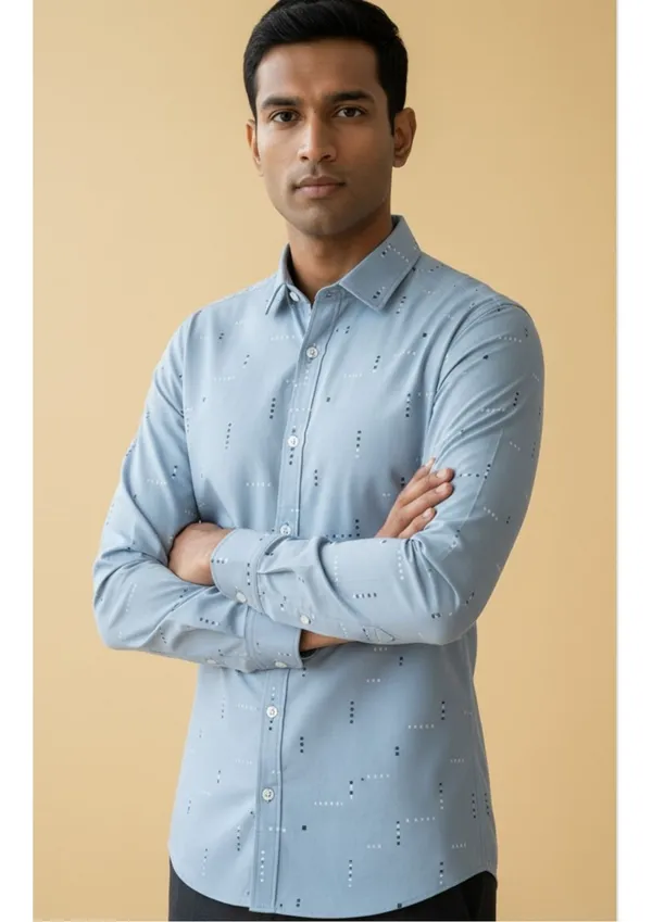 Blue_Polyester_Block_Print_Slim_Fit_Shirt_For_Men
