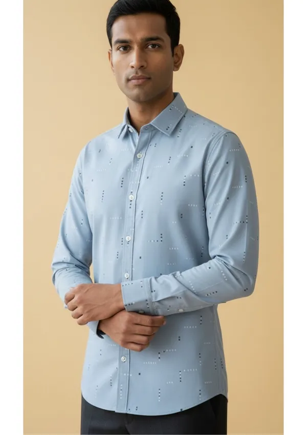Blue_Polyester_Block_Print_Slim_Fit_Shirt_For_Men