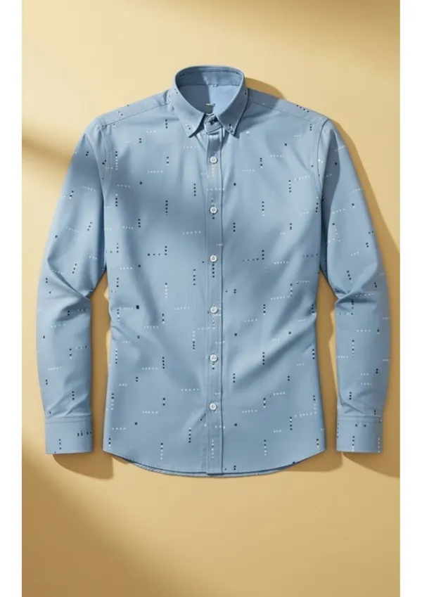 Blue_Polyester_Block_Print_Slim_Fit_Shirt_For_Men