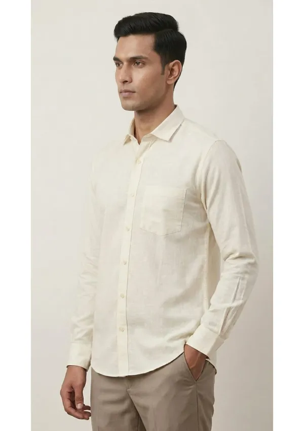 Title_Trends_Men's_Beige_(3)_Texture-Print_Slim_Fit_Shirt