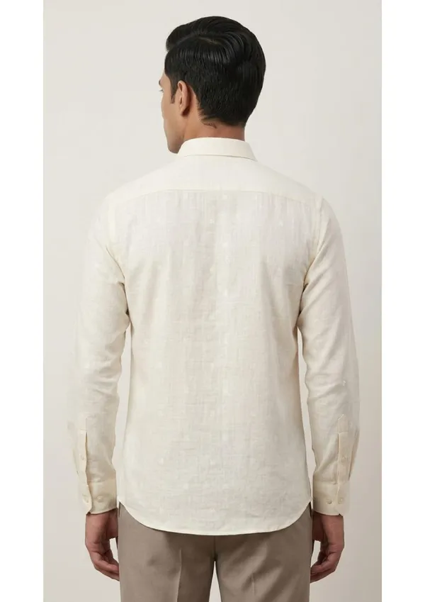 Title_Trends_Men's_Beige_(3)_Texture-Print_Slim_Fit_Shirt