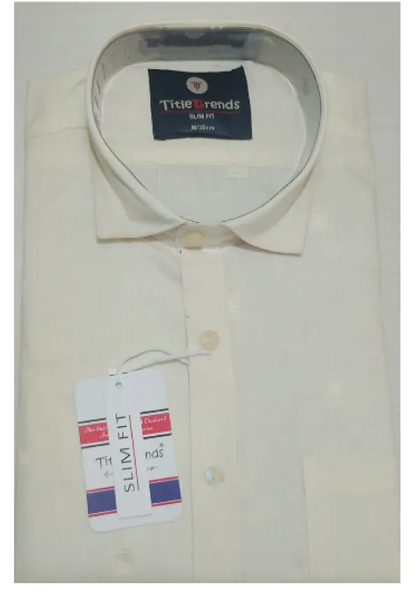 Title_Trends_Men's_Beige_(3)_Texture-Print_Slim_Fit_Shirt