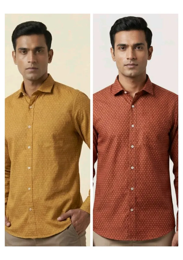 Title_Trends_Men's__Print_Combo_Slim_Fit_Shirt