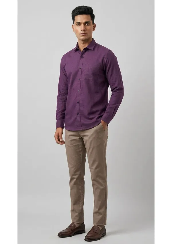 Title_Trends_Men's_Dotted_Purple_Slim_Fit_Shirt