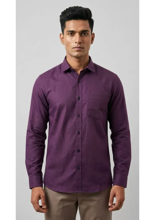 Title_Trends_Men's_Dotted_Purple_Slim_Fit_Shirt