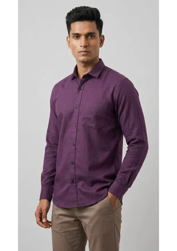 Title_Trends_Men's_Dotted_Purple_Slim_Fit_Shirt