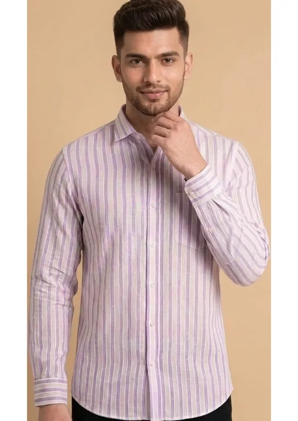 Title_Trends_Men's_Purple_and_White_Striped_Slim_Fit_Shirt