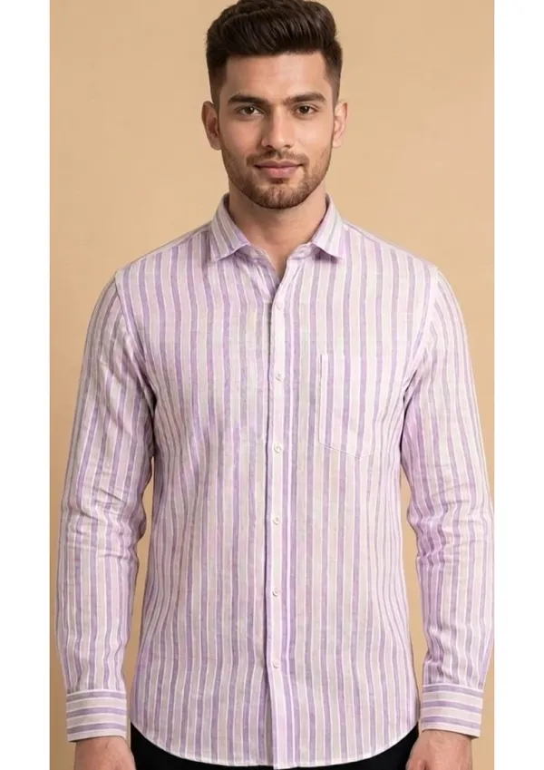 Title_Trends_Men's_Purple_and_White_Striped_Slim_Fit_Shirt