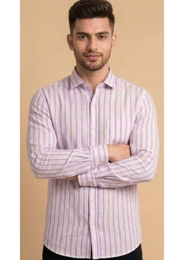 Title_Trends_Men's_Purple_and_White_Striped_Slim_Fit_Shirt