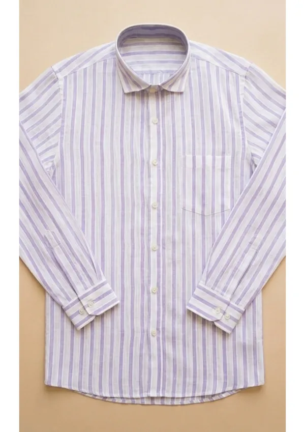 Title_Trends_Men's_Purple_and_White_Striped_Slim_Fit_Shirt