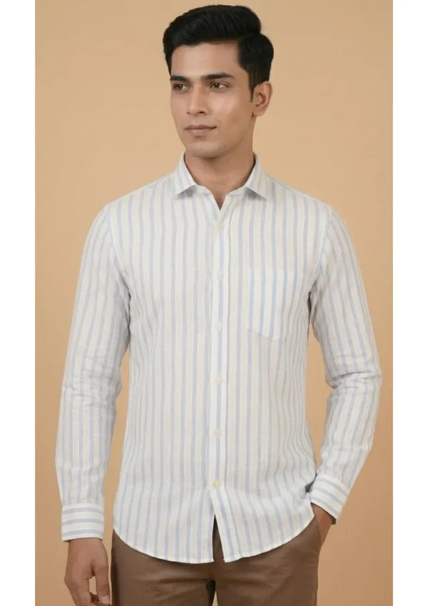 Title_Trends_Men's_Blue_and_white_Striped_Slim_Fit_Shirt