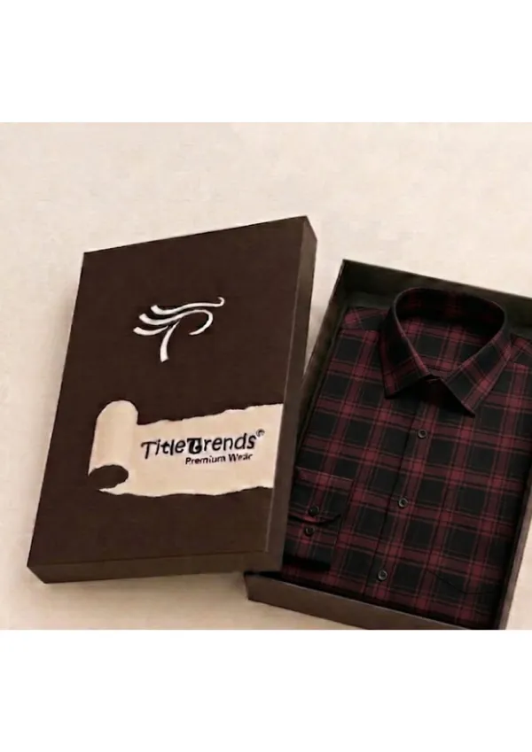 Title_Trends_Men's_Checked_Red_Full_Sleeves_Slim_Fit_Shirt