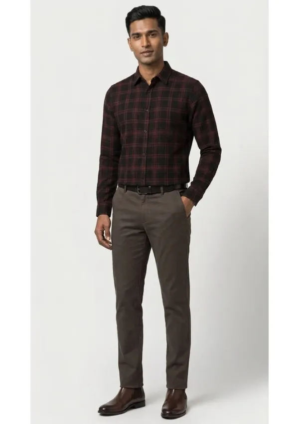 Title_Trends_Men's_Checked_Red_Full_Sleeves_Slim_Fit_Shirt