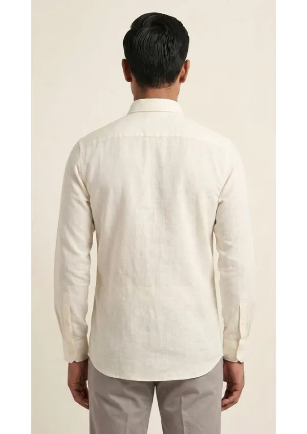 Title_Trends_Men's_Beige_(2)_Texture-Print__Slim_Fit_Shirt