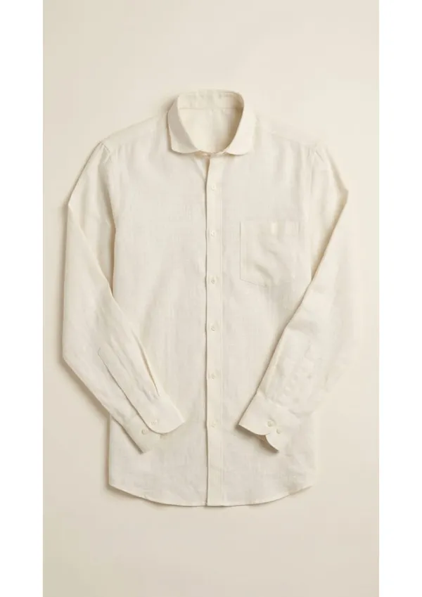 Title_Trends_Men's_Beige_(2)_Texture-Print__Slim_Fit_Shirt