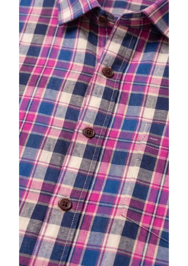 Title_Trends_Men's__Deep_Checked_Pink_Slim_Fit_Shirt