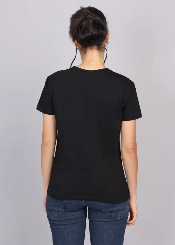 Classic_Black_Premium_Crewneck_Pima_Cotton_Round_Neck_T_Shirt_For_Women