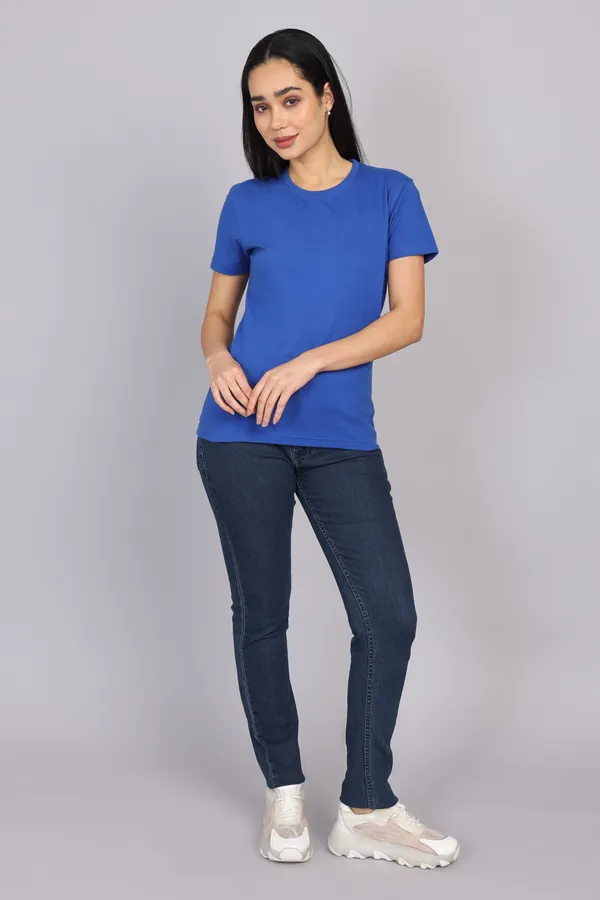 Imperial_Blue_Premium_Crewneck_Pima_Cotton_Round_Neck_T_Shirt_For_Women