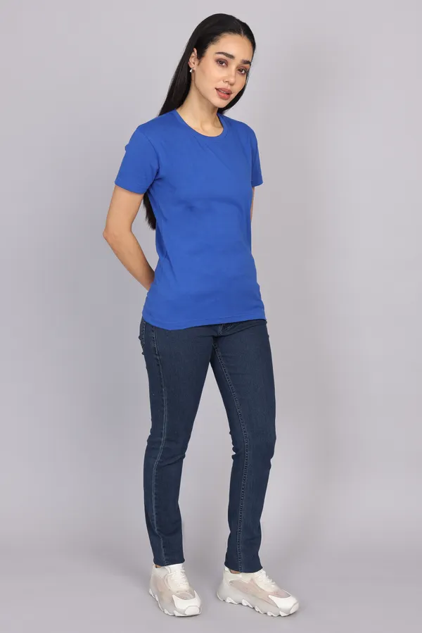 Imperial_Blue_Premium_Crewneck_Pima_Cotton_Round_Neck_T_Shirt_For_Women