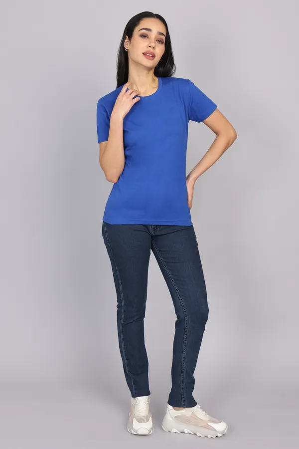 Imperial_Blue_Premium_Crewneck_Pima_Cotton_Round_Neck_T_Shirt_For_Women