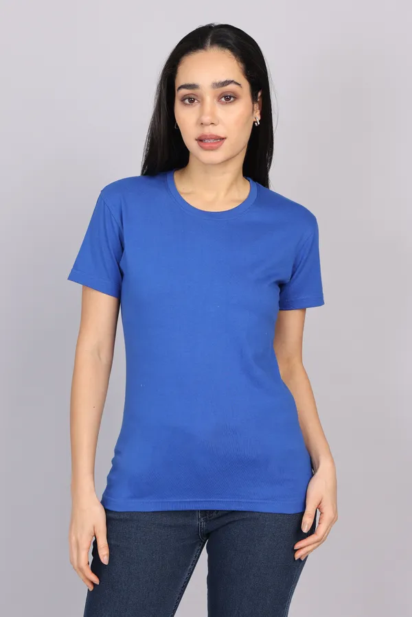 Imperial_Blue_Premium_Crewneck_Pima_Cotton_Round_Neck_T_Shirt_For_Women