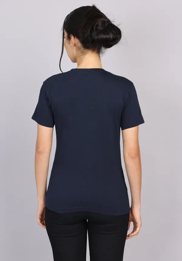 Midnight_Navy_Blue_Premium_Crewneck_Pima_Cotton_Round_Neck_T_Shirt_For_Women