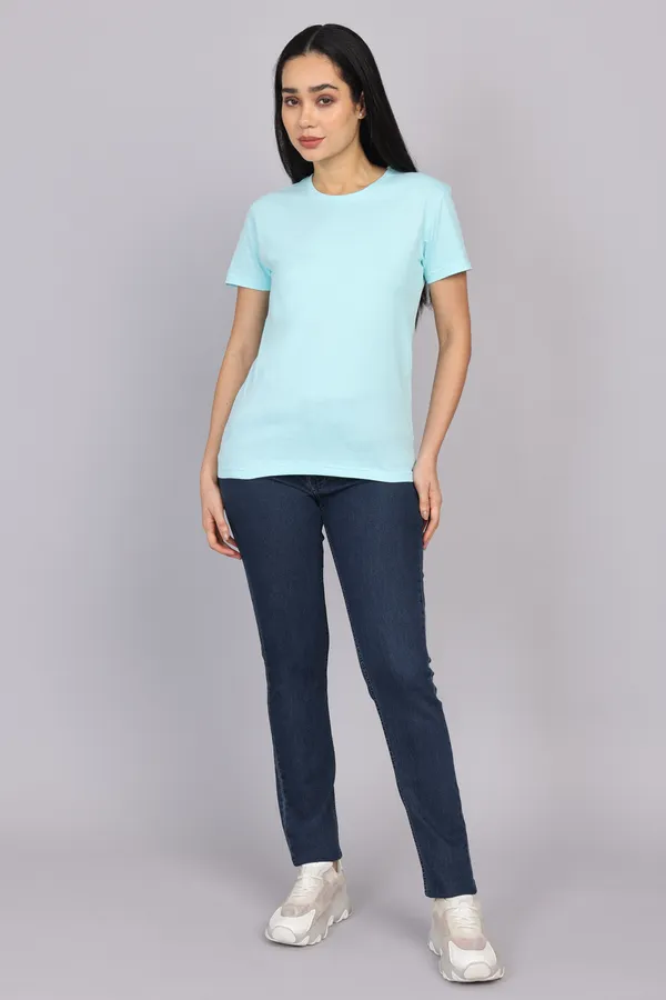 Mint_Blue_Premium_Crewneck_Pima_Cotton_Round_Neck_T_Shirt_For_Women