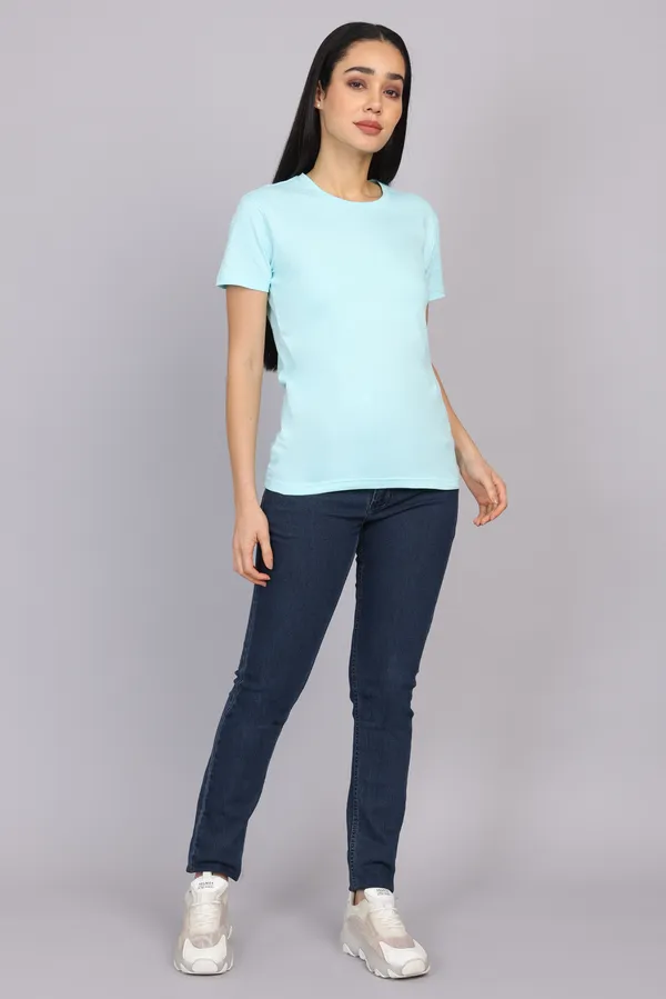Mint_Blue_Premium_Crewneck_Pima_Cotton_Round_Neck_T_Shirt_For_Women