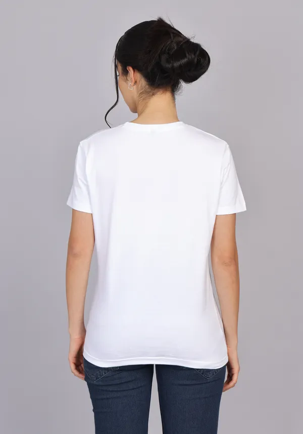 White_Premium_Crewneck_Pima_Cotton_Round_Neck_T_Shirt_For_Women